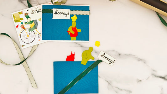 embossed turtle shell background apron and chef hat Hooray!
