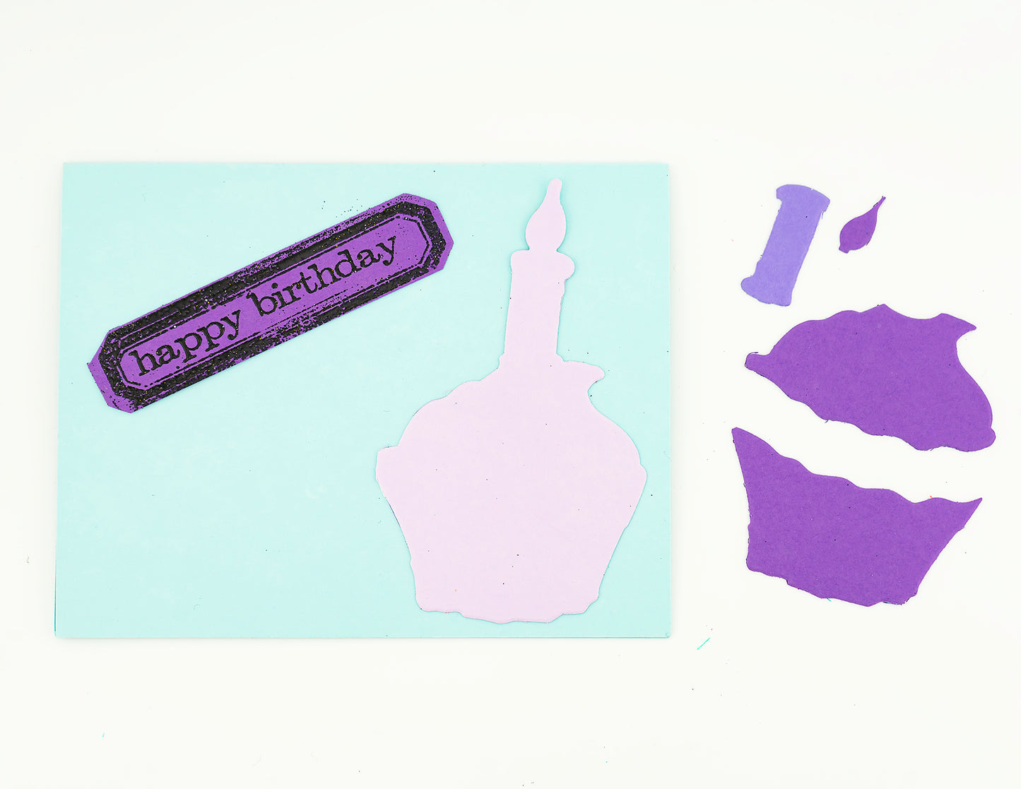 Lavender Velvet Cupcake cupcake pieces